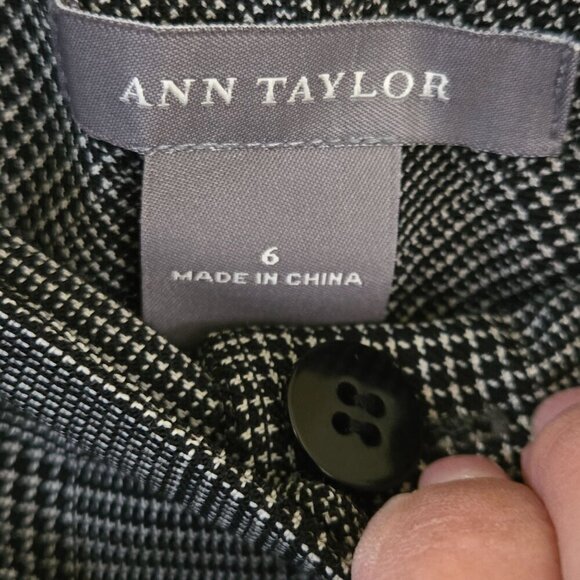 Ann Taylor Designer Men's Suiting Plaid Wool Blend Pant Suit Bow Pocket Size 6/8 - Picture 9 of 10